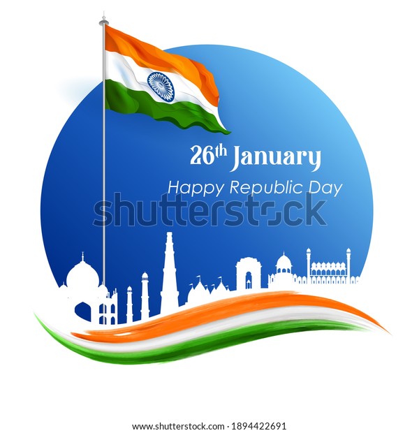 illustration\
of Famous Indian monument and Landmark for Happy Independence Day\
of India for Happy Independence Day of\
India