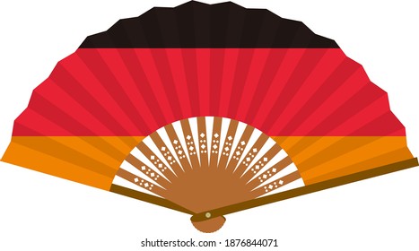 Illustration of a fan with the national flag of Germany