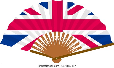Illustration of a fan with the national flag of United Kingdom