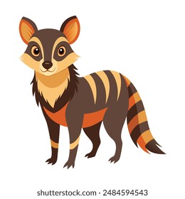 Illustration of Fanaloka animal on white