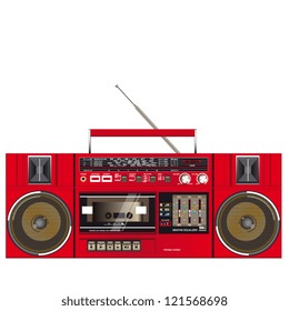 illustration of a fantastic retro ghettoblaster