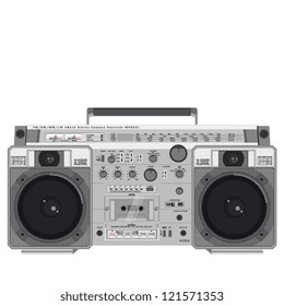 illustration of a fantastic retro ghettoblaster