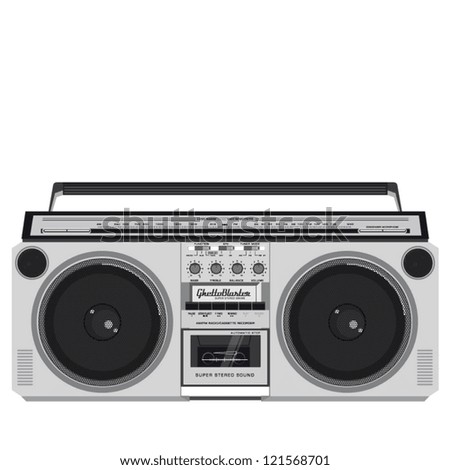 illustration of a fantastic retro ghettoblaster