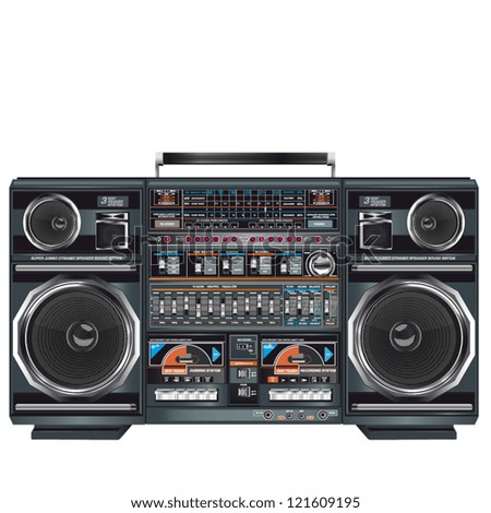 an illustration of a fantastic retro ghettoblaster