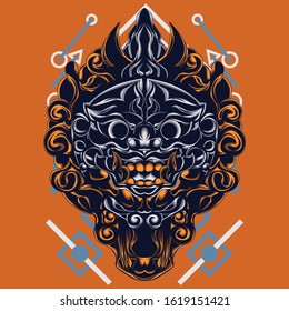 
illustration of a fantasy animal monster using a sacred geometry background