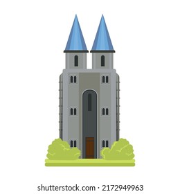 Illustration of fantasy towers. Fairy castles and structures.