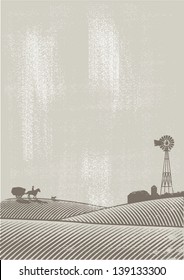 Illustration of farm background