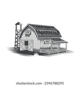 illustration of farm cage, vector art.