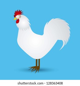 Illustration of Farm fowl. Farm Animals Icons. vector illustration