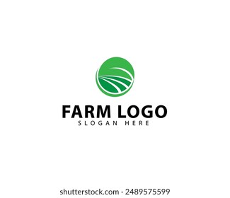 Illustration Farm Land Agriculture Flat style Logo Design