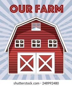 Illustration of a farm poster