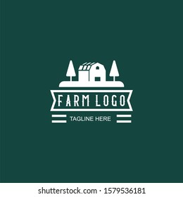 illustration farm vintage logo design