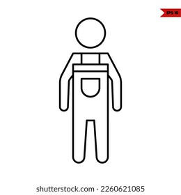 illustration of farmer line icon 