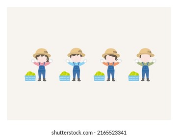 Illustration of a farmer raising his hand