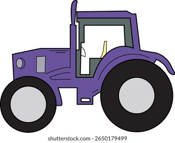The Illustration of Farmers tools tractors