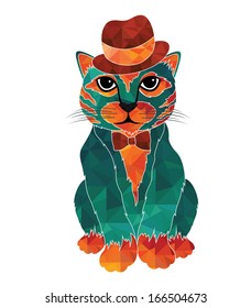 Illustration of fashion cat