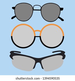 illustration of fashion eyeglasses icon