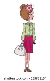 illustration of a fashion girl