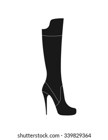 Illustration of fashion women shoes high heels.