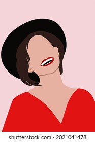 Illustration with a fashionable girl for your creativity
