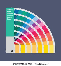 Illustration of fashion-interiors RGB colors palette guide for graphic and web design, vector illustration