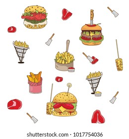 Illustration of fast food
