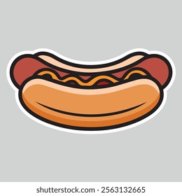 illustration of a fast food hamburger sticker for entrepreneurship