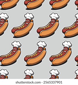 illustration of a fast food hamburger sticker for entrepreneurship