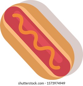 illustration of fast food namely hotdod