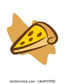 illustration of fast food tempting eyes.. pizza
