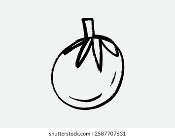 Illustration of an Fast Food Tomato Doodle