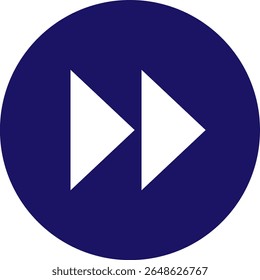 Eine Illustration des Schaltflächensymbols für den schnellen Vorlauf (Marine).