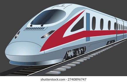 illustration of a fast train
