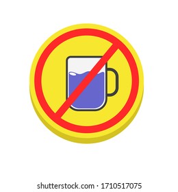 illustration fasting symbol, not drinking for muslim