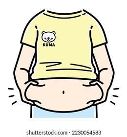 Illustration of a fat belly.