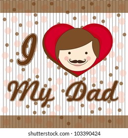 illustration of father's day, father's background with lines