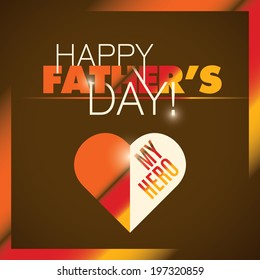 Illustration of father's day card. Vector illustration.