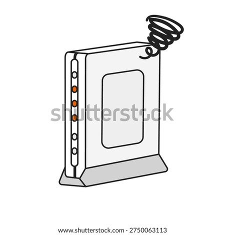 It is an illustration of a Faulty router
