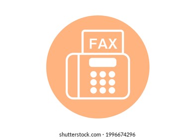 Illustration of a fax. Graphic material. Vector illustration.