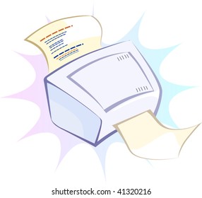 Illustration of a fax machine	