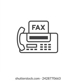 illustration of fax or telecopier, vector art.