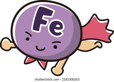 Illustration of Fe (iron) image character