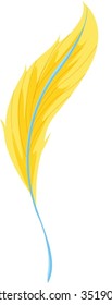 illustration of feather on white