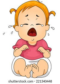 Illustration Featuring a Baby Crying Out Loud