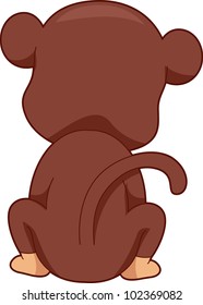 Illustration of Illustration Featuring the Back of a Monkey