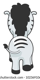 Illustration of Illustration Featuring the Back of a Zebra