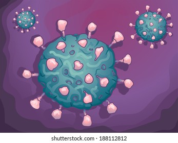 Illustration Featuring Clusters of Rotavirus