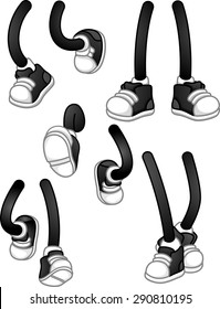 Illustration Featuring Common Leg Movements of Mascots