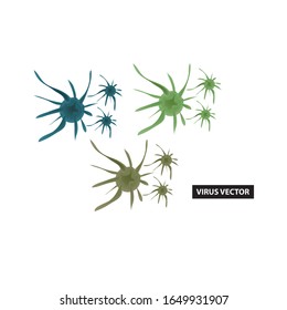 Ilustración con virus comunes, corona , veranos. Enfermedad del virus Wuhan. Ilustración de vectores de células de virus Corona. Es bueno para el fondo de la plantilla, banner, afiche, etc.