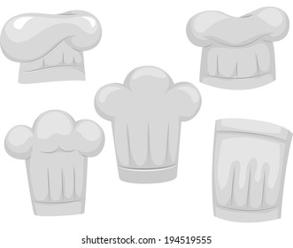 Illustration Featuring Different Chef Hats